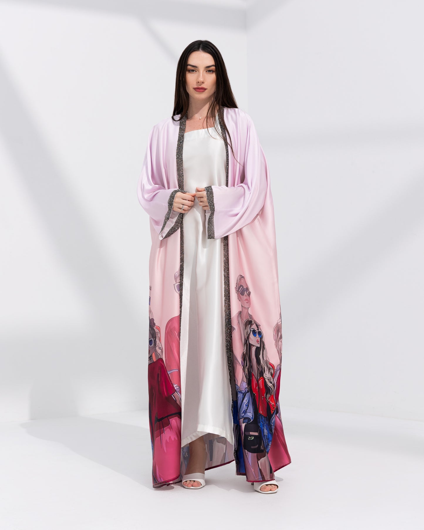 Pink Portrait Abaya