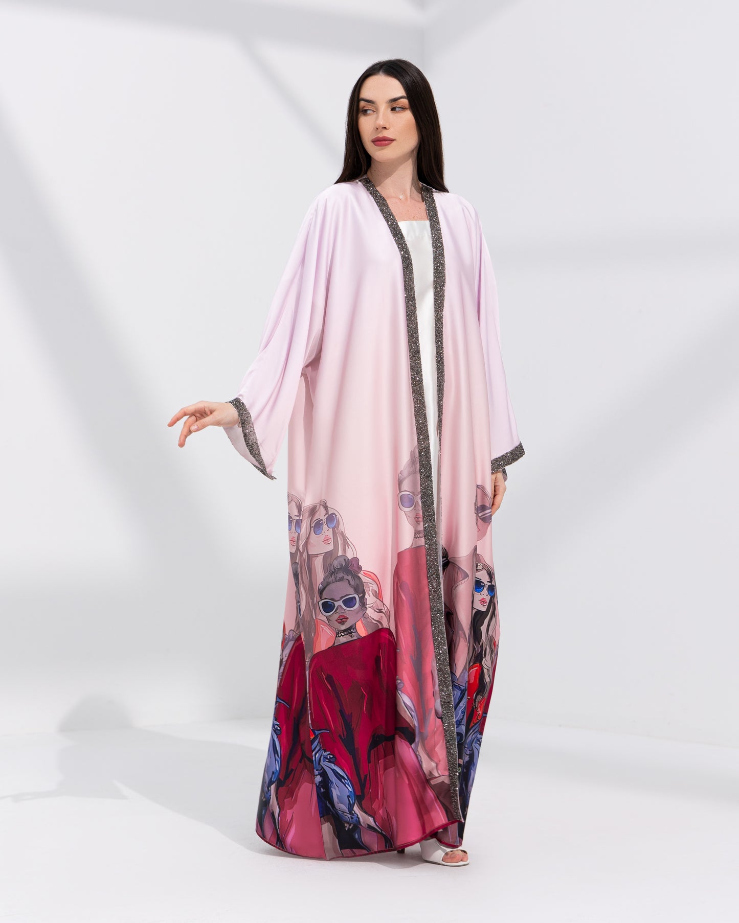 Pink Portrait Abaya