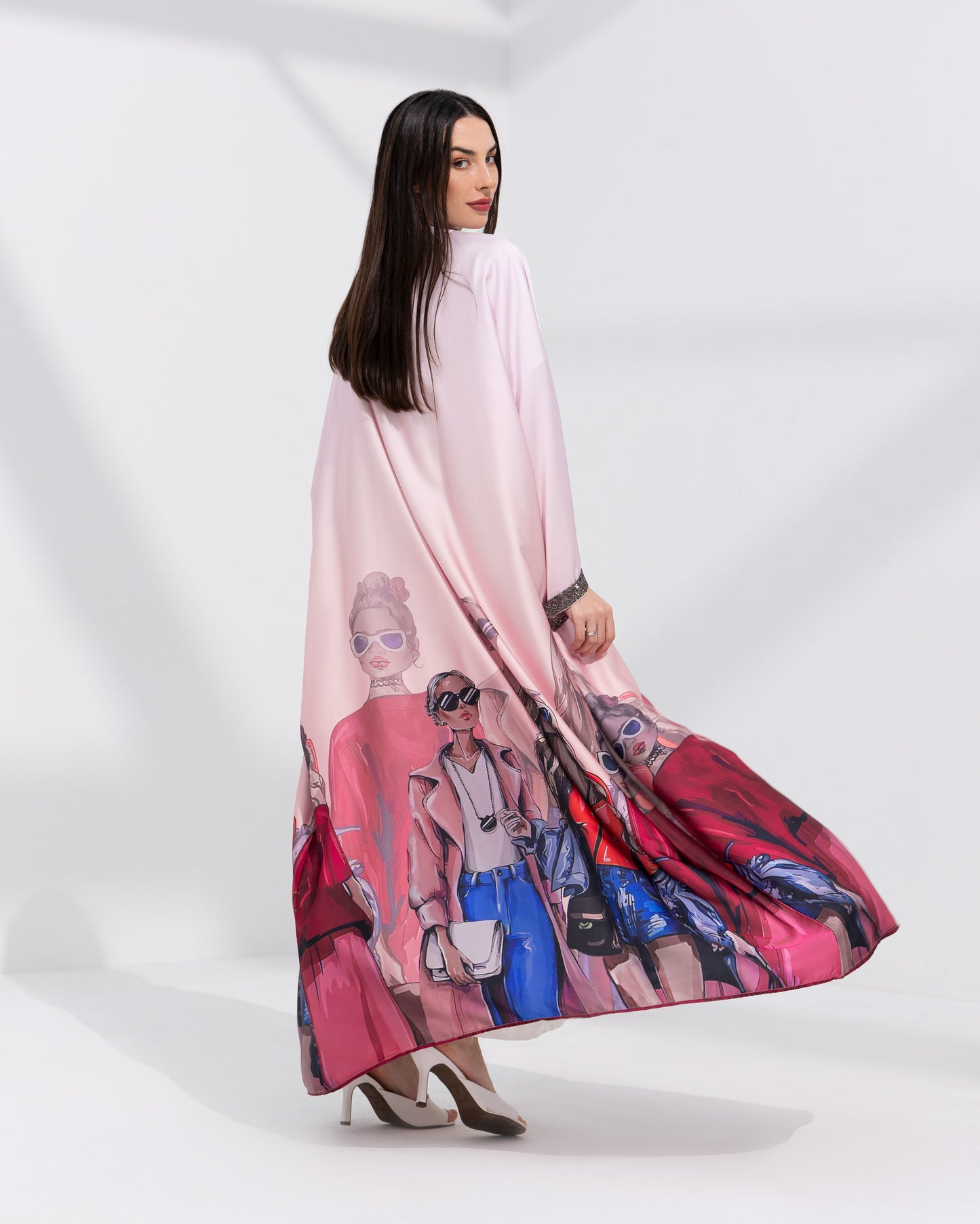 Pink Portrait Abaya