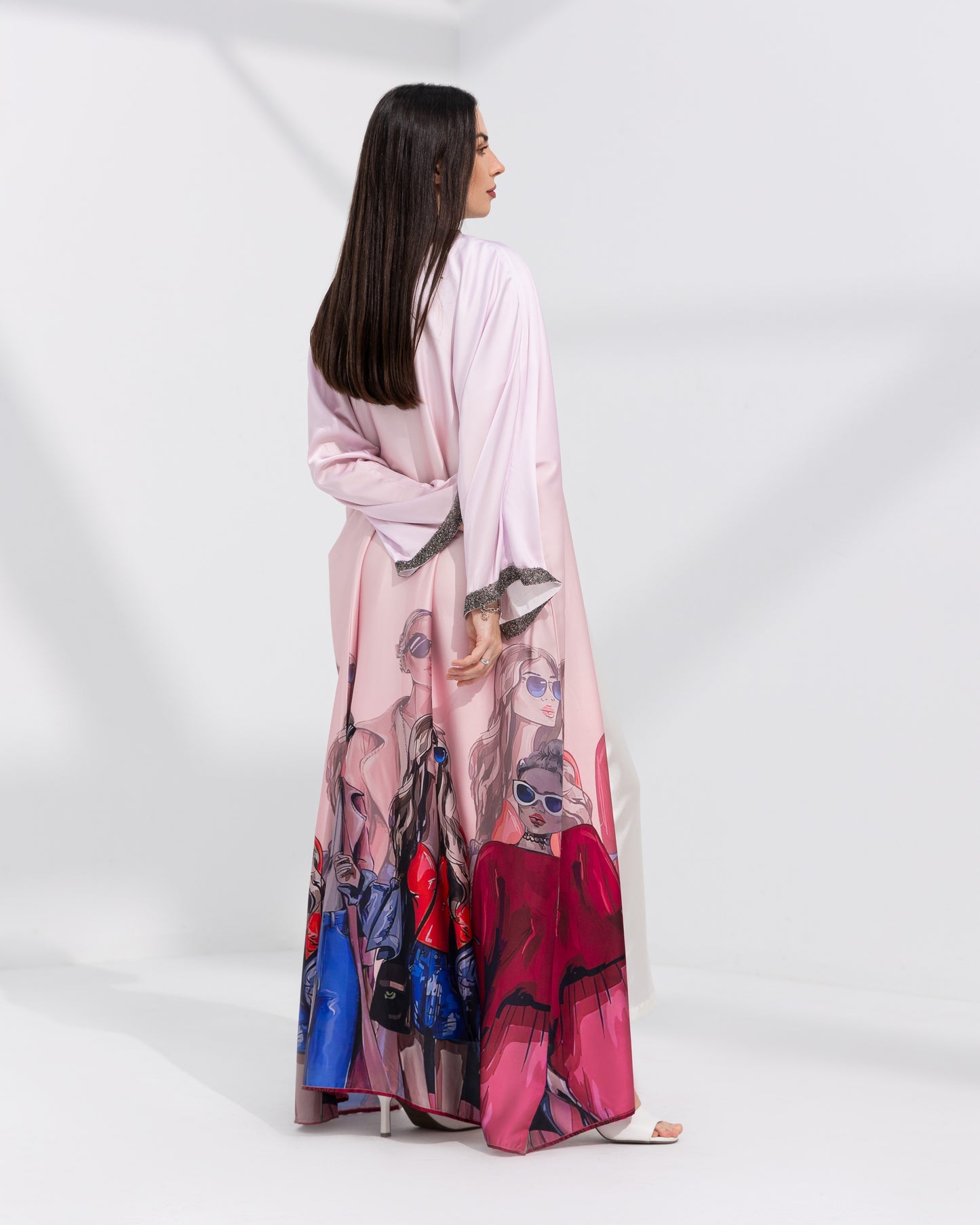 Pink Portrait Abaya