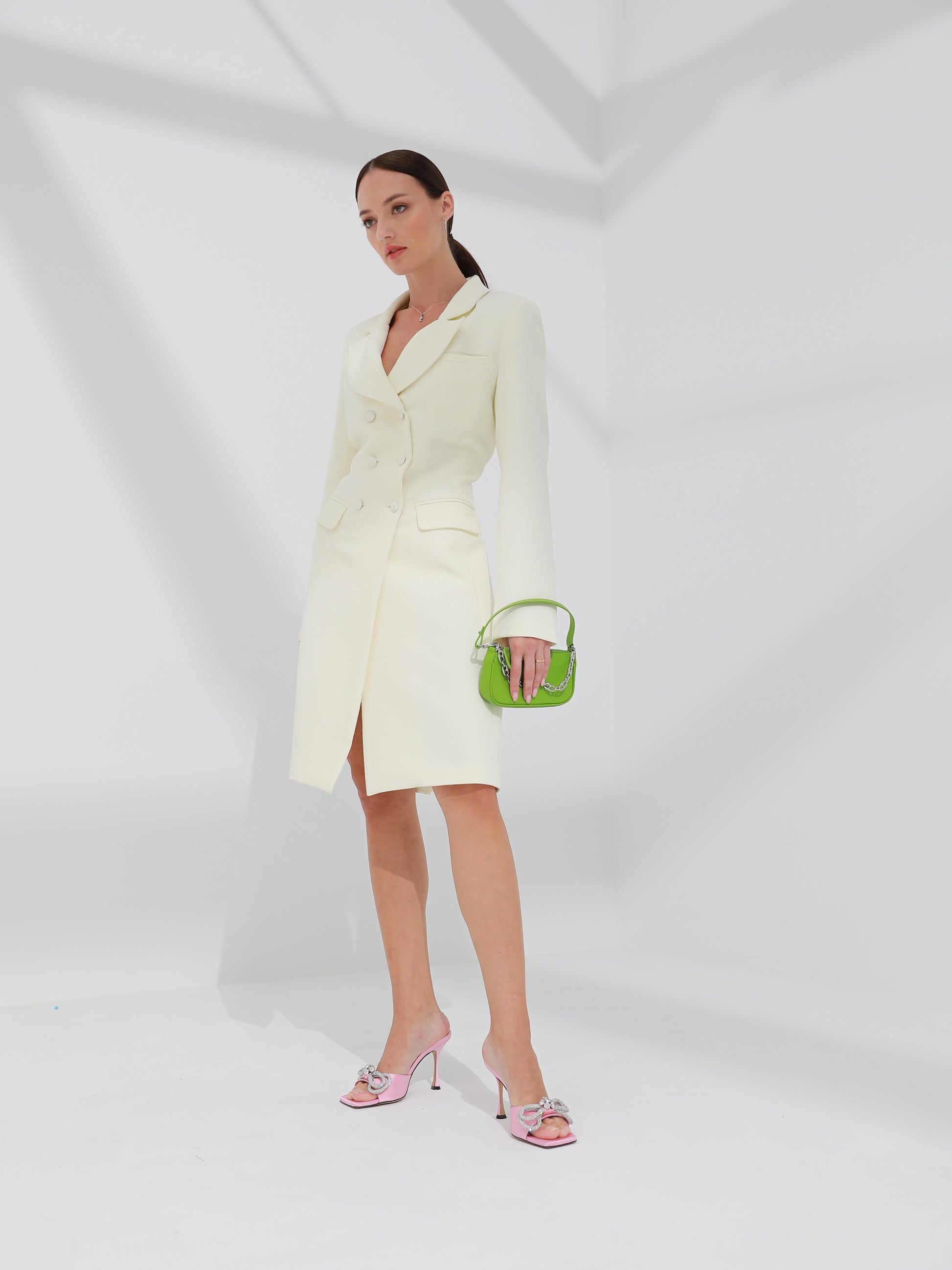 White Blazer Dress
